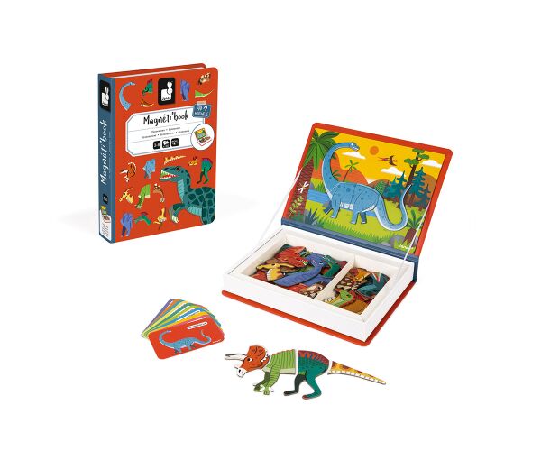 Janod Magnetická kniha Magnetibook Dinosauři