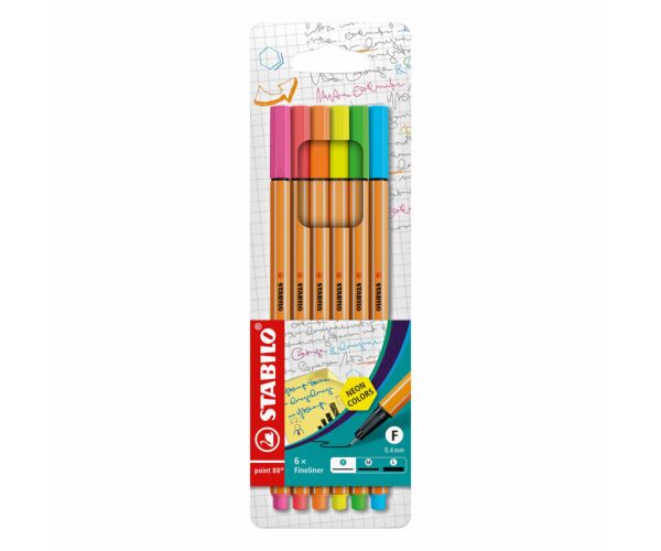 Liner STABILO point 88 Neon - sada 6 ks