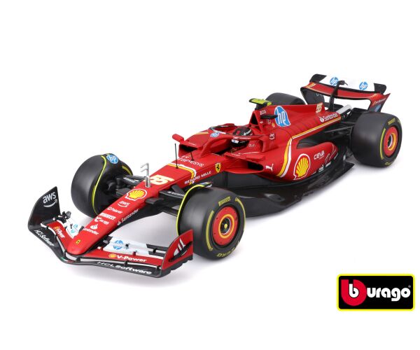 Bburago 1:18 Formula F1 Ferrari Scuderia SF-24(2024) nr.55 Carlos Sainz  - with driver and decorativ