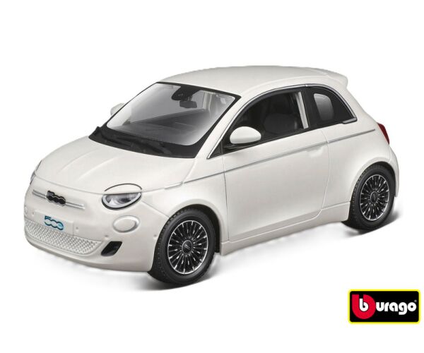 Bburago 1:24 Plus - Fiat 500e (2023) - white