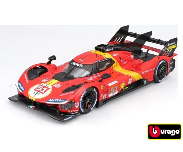 Bburago 1:24 Ferrari Racing Model KIT - Stavebnica 499P LMH 2023 - 24h Le Mans Champion