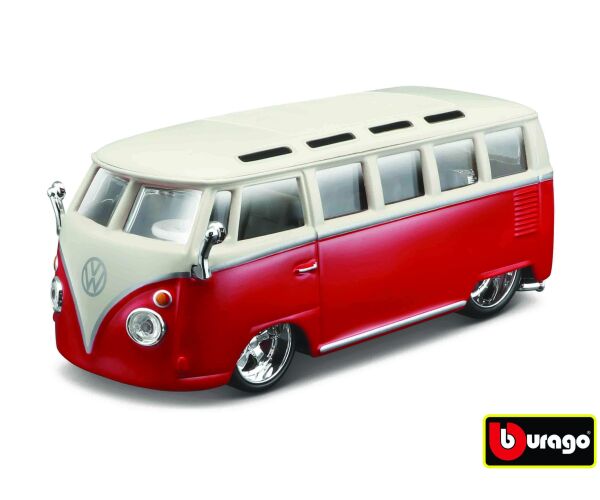 Bburago 1:32 Volkswagen Van Samba Red-White
