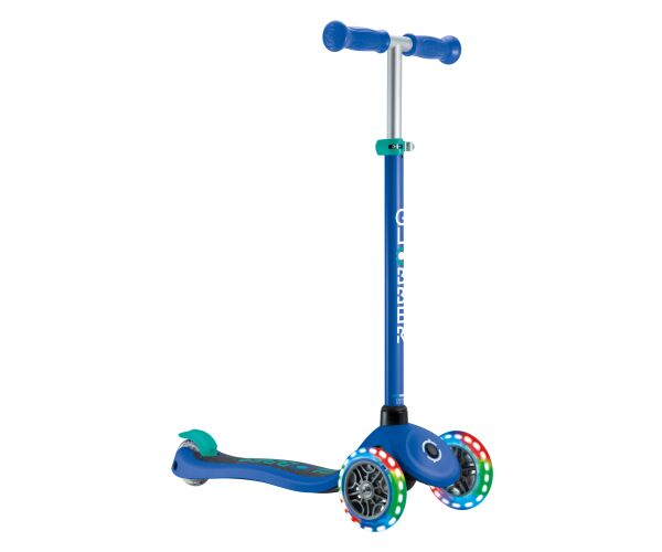 Globber Koloběžka dětská tříkolečková Primo Lights V2 svítící kolečka Navy Blue