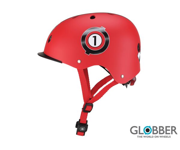 Globber Dětská přilba Elite New Red Racing XS/S (48-53 cm)