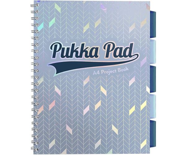 Pukka Pad projektový  blok Glee A4, papír 80g,100 listů, světle modrý, linkovaný