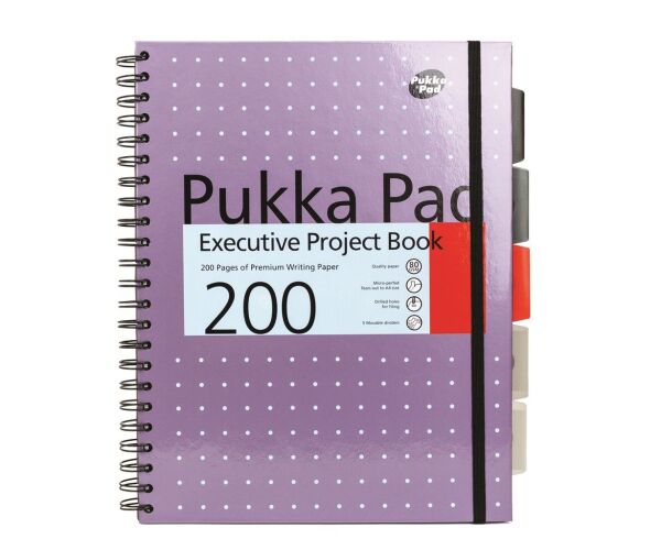 Pukka Pad projektový blok Metallic Executive A4, papír 80g, 100 listů MIX