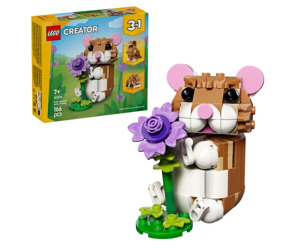 LEGO® Creator 3 v 1 31376 Roztomilý křeček s květinou