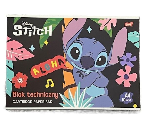 Blok kartonů A4, 10 listů, 190g/m2 STITCH