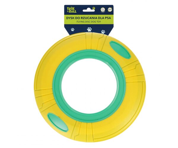 Hračka pro mazlíčky Létající disk pro psy žlutý 25 cm
