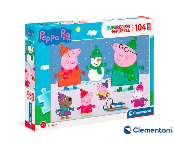 Clementoni - Puzzle Maxi 104 Prasátko Peppa