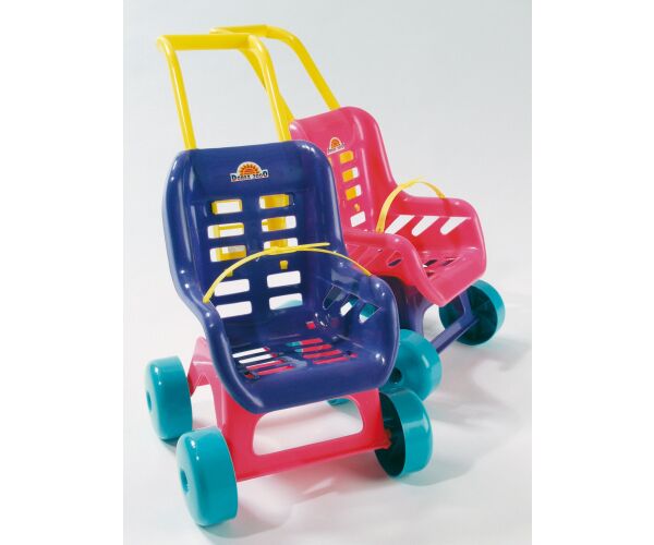 Kočárek pro panenky - růžový 48 cm
