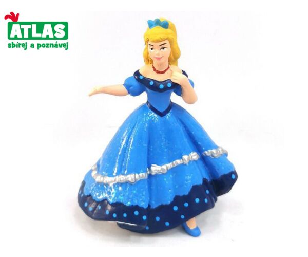 C - Figurka Princezna v modrých šatech 9 cm