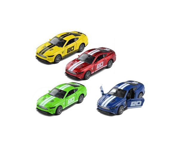 Auto kovové s pruhy na zpětné natažení 12 cm