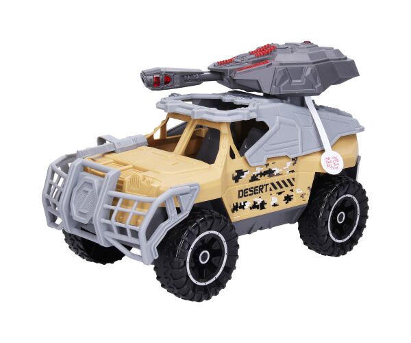 Auto vojenské s dělem a efekty 33,5 cm