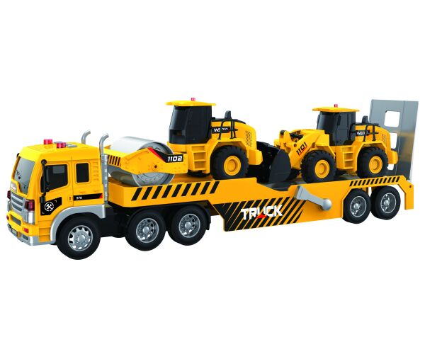 Auto tahač s efekty set se stavebními stroji 48 cm