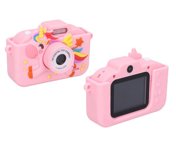 Dětský digitální fotoaparát silikonové pouzdro jednorožec - foto 48Mpx, video Full HD