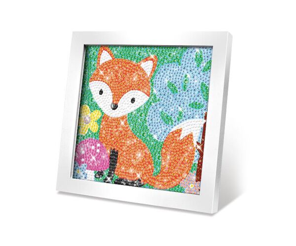 Kreativní set obraz s kamínky liška 17cm
