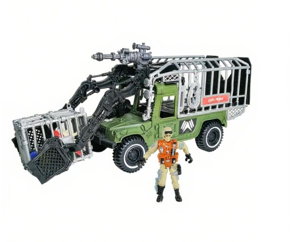 Voják Lovec dinosaurů set s nákladním autem 40 cm
