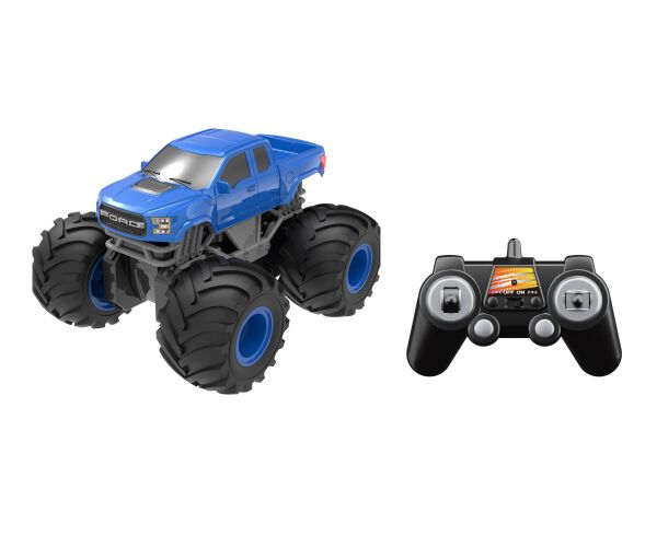 Ford F-150 Raptor Monster Truck plavací modrý RC na dálkové ovládání 20 cm