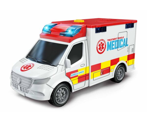 Auto sanitka s efekty 15,5 cm