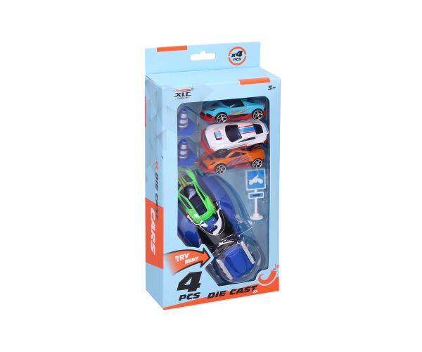 Auta vystřelovací set 4 ks 7 cm