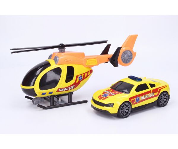 Záchranářský vrtulník s efekty set 29cm