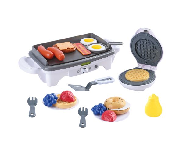 Playgo Kuchyňský set vaflovač a gril s efekty