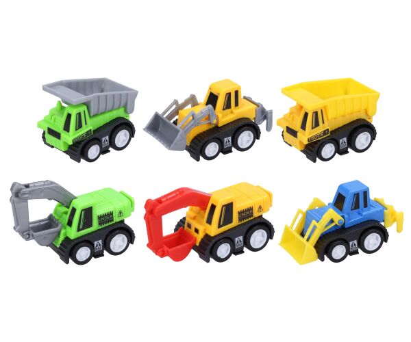 Auta stavební 6 ks 6 cm