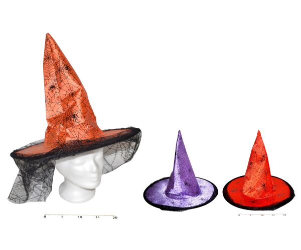 Klobouk čarodějnický 41x35 cm/3 druhy