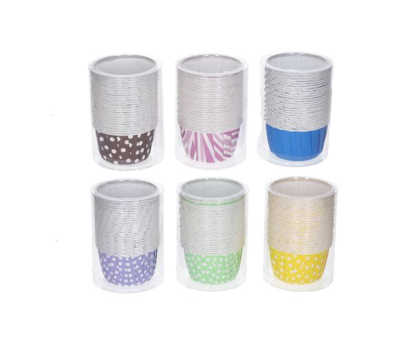 Košíčky cukrářské pevné bílé/barevné (pr.5cm, v.4cm) - 25ks