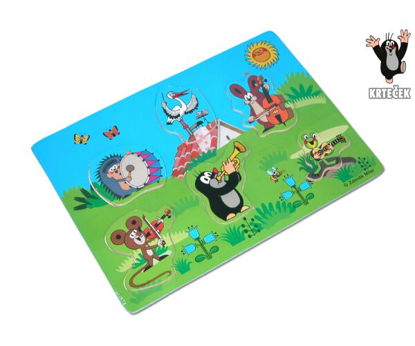 Vkládačka kapela dřevěná Krtek 29,5x21 cm