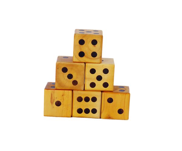 Kostky hrací 9 cm 6 ks