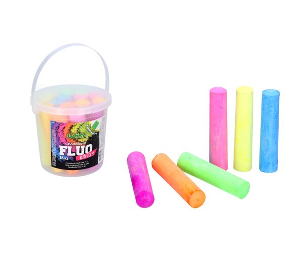 Chodníkové křídy FLUO 15ks