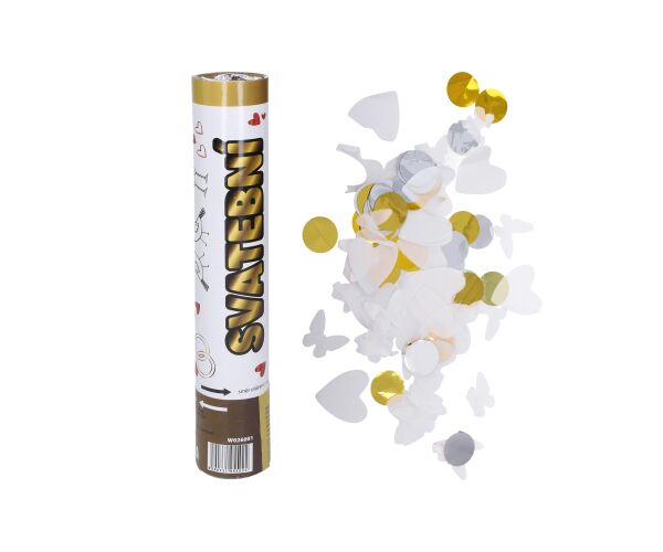 Párty konfety vystřelovací Svatební 30 cm