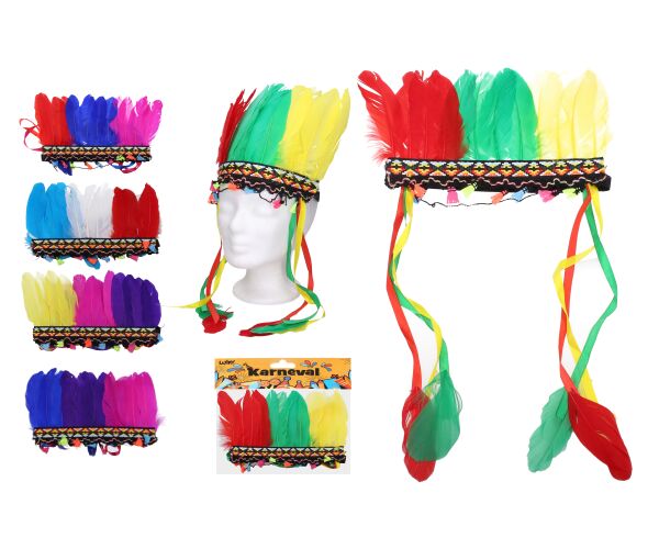 Set karneval - čelenka indián MIX