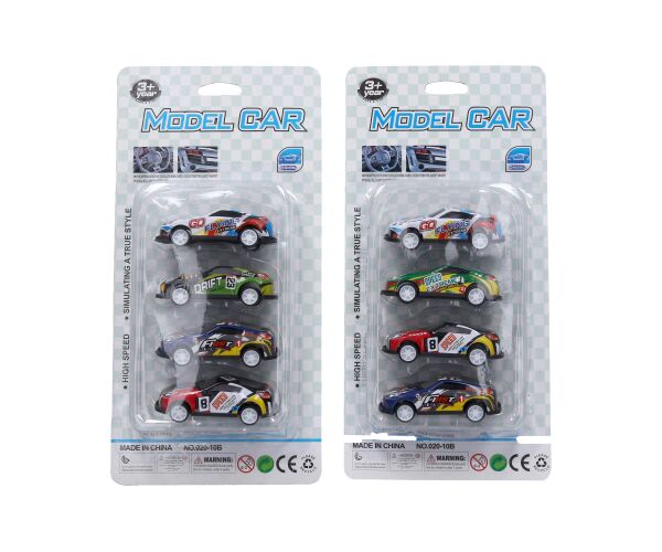 Auta 4 ks 6,5 cm
