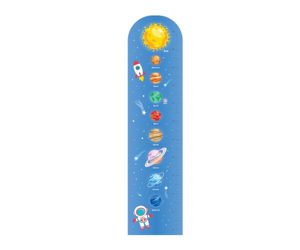Dětský metr na zeď pěnový vesmír 120 cm