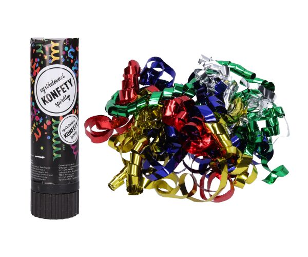 Párty konfety vystřelovací Spirály 15 cm