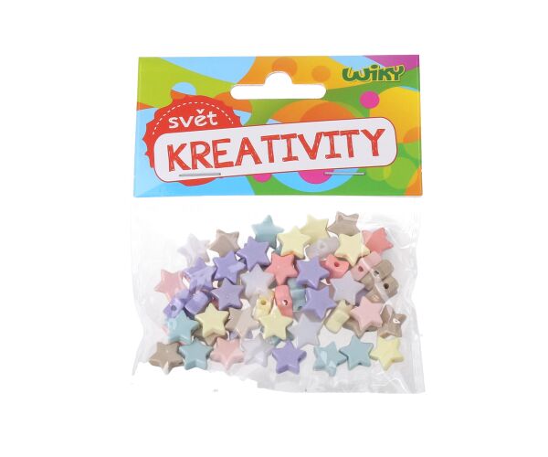Barevné korálky hvězdičky 15g