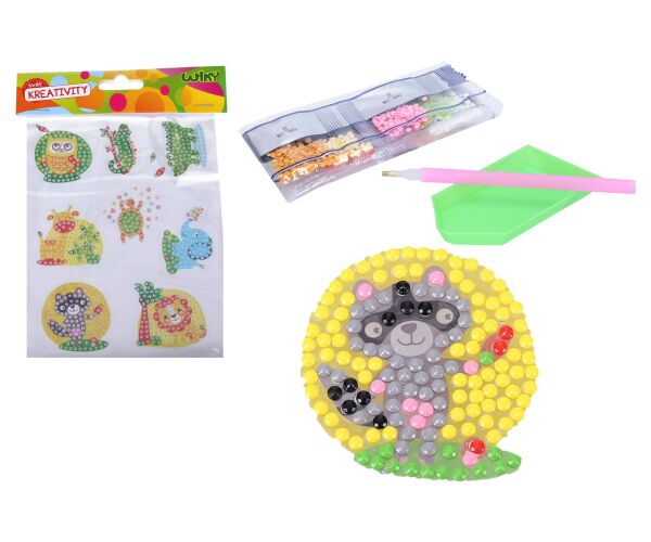 Kreativní set diamond nálepky s kamínky - Zvířátka