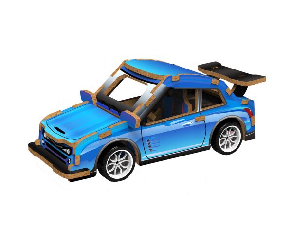 3D puzzle dřevěné - Závodní auto 13 cm