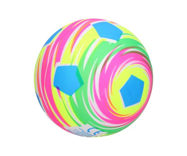 Míč guma nenafouknutý - fotbal duha 22 cm
