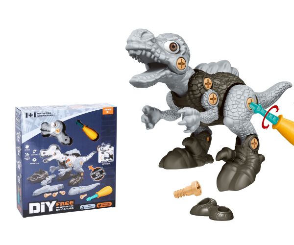 Dinosaurus s kostrou šroubovací šedý
