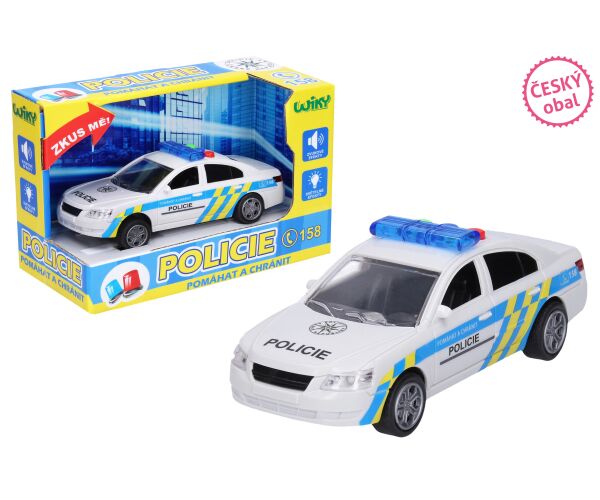 Auto policejní s efekty 15,5 cm - český obal