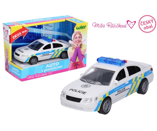 Auto policejní s efekty 15,5 cm - Míša Růžičková - mluví česky, český obal