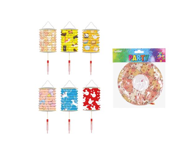 Lampion válec 16 cm Zvířátka
