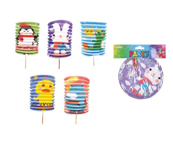 Lampion válec 16 cm Zvířátka