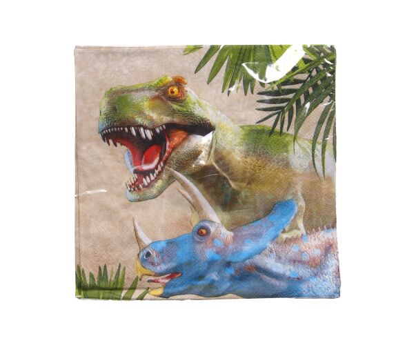 Párty ubrousky DINO 33x33 cm, 20 ks