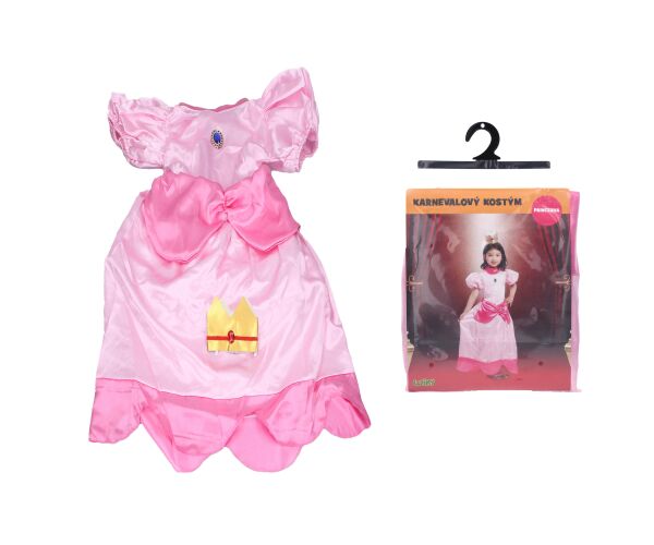Set karneval - princezna růžová velikost M 110-120cm