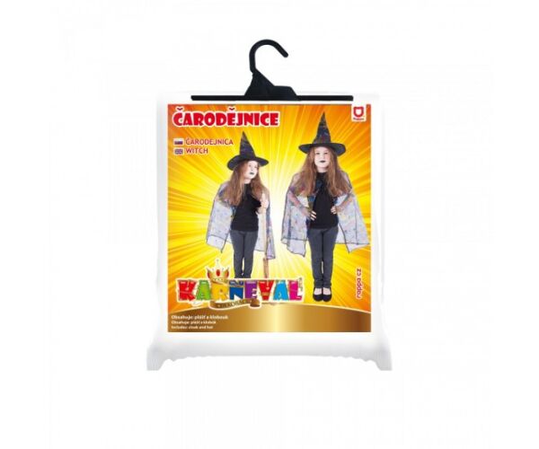 Dětský plášť čarodějnice s kloboukem/Halloween